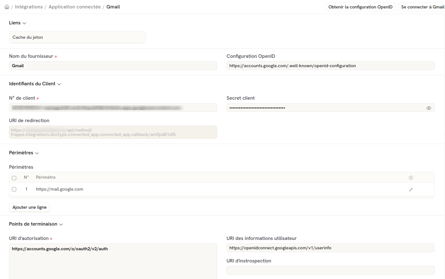 Application Connectée Gmail