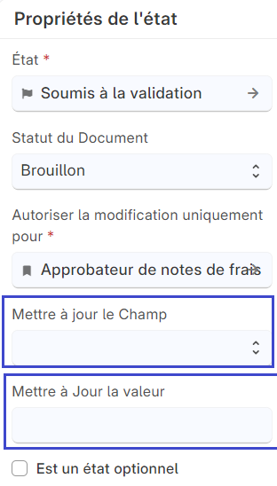 Image permettant de visualiser la mise à jour d'un champ dans un document automatiquement.