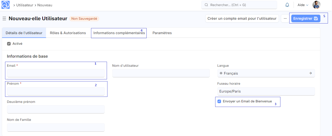 Image permettant de visualiser l'ajout d'un nouvel utilisateur