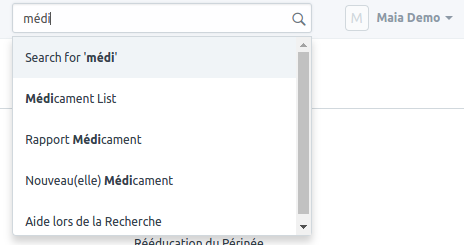 Barre de recherche